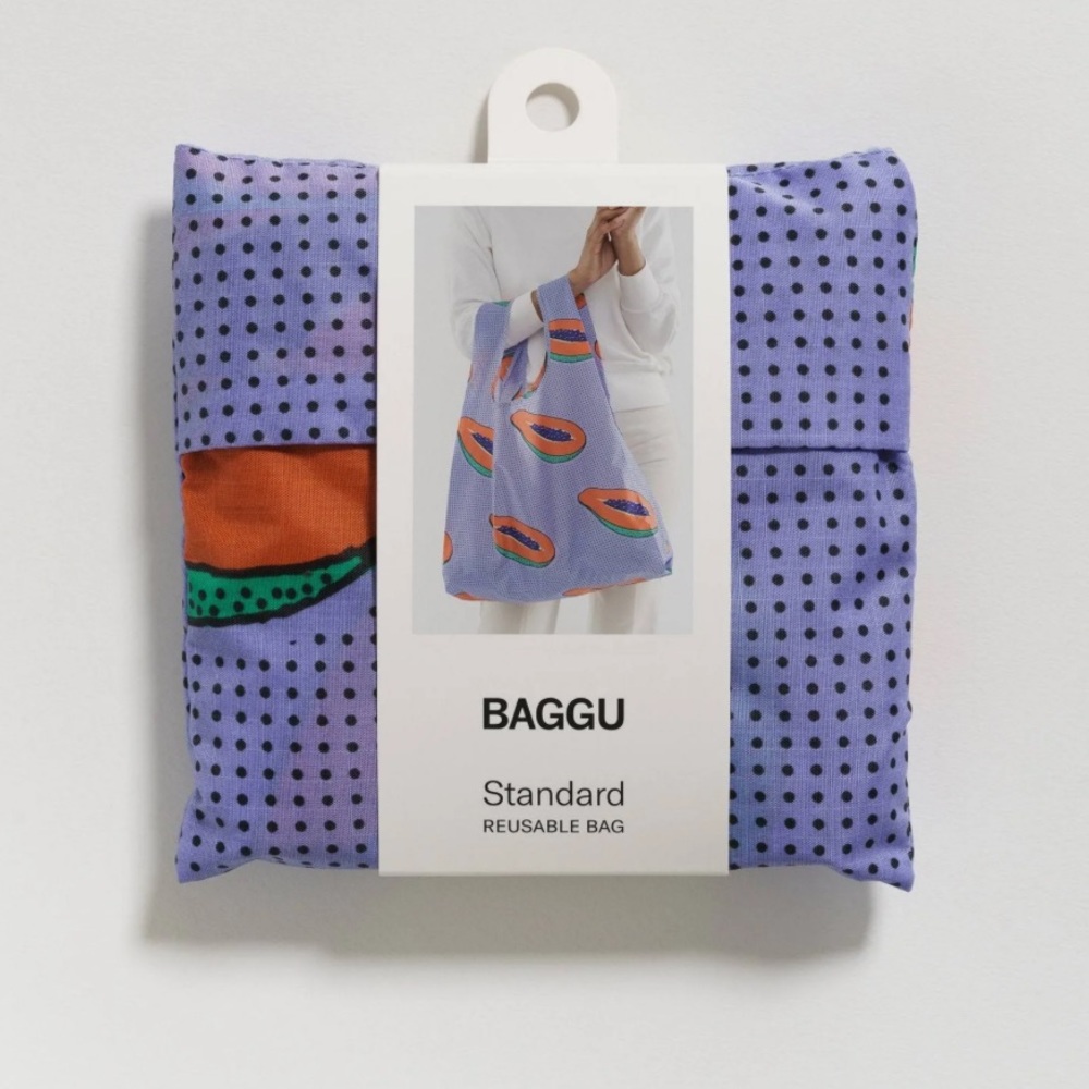 DISO: Baggu Reusable Bag in Blue Papaya PLEASE
